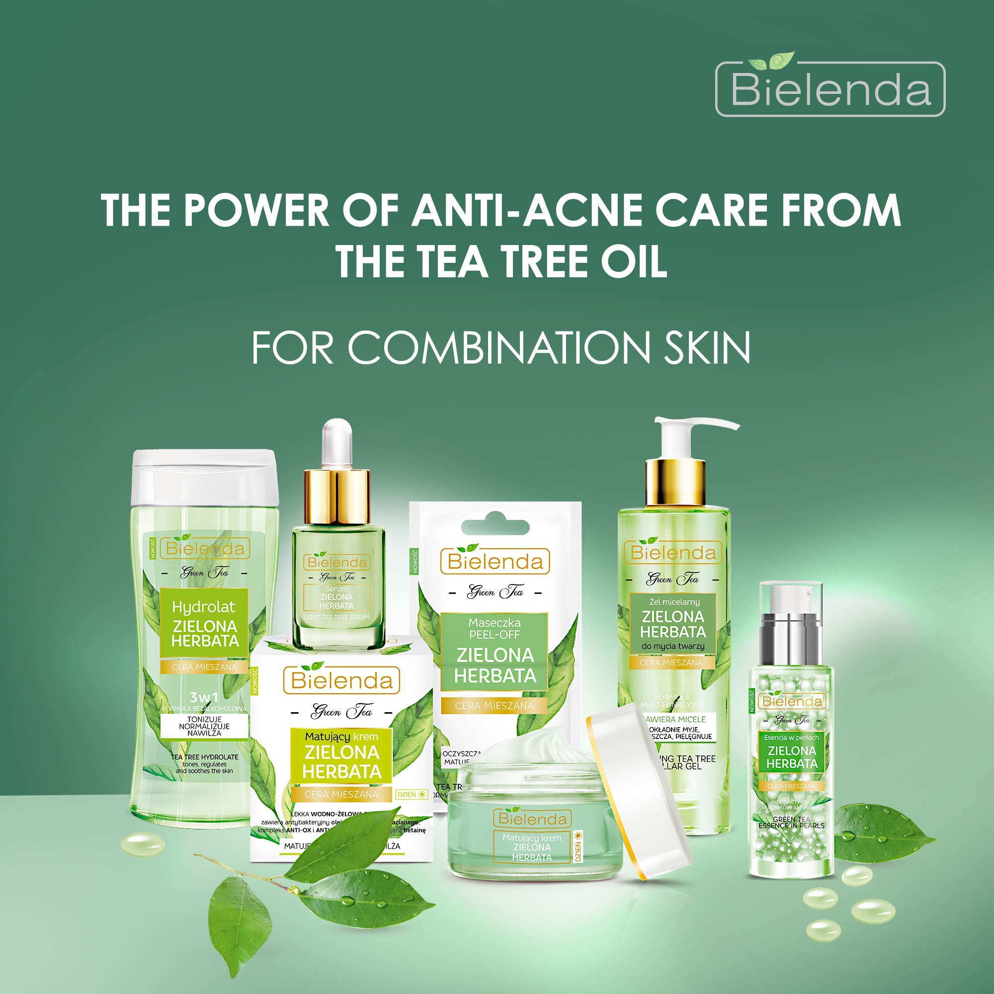 Bielenda green tea matting face cream(day) كرم روز مات كننده صورت برگ چاي سبز بيلندا - Image 4