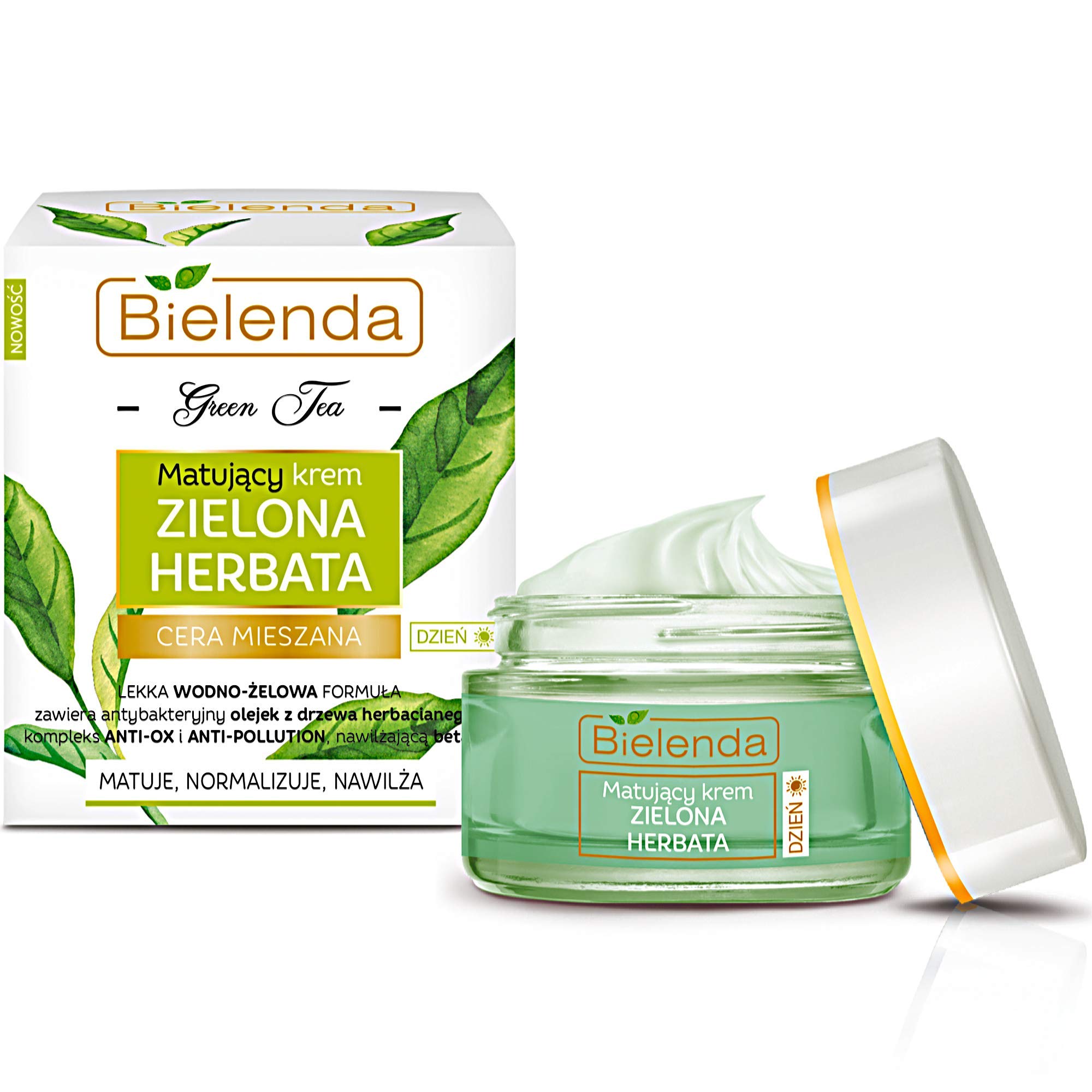 Bielenda green tea matting face cream(day) كرم روز مات كننده صورت برگ چاي سبز بيلندا - Image 5