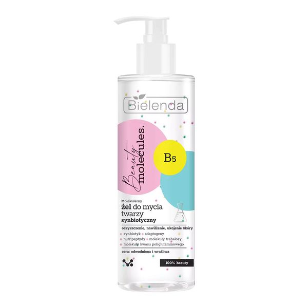 ژل شستشو صورت حاوی نیاسینامید بیوتی مولکول بی یلندا BEAUTY MOLECULES Molecular symbiotic face wash gel BIELENDA