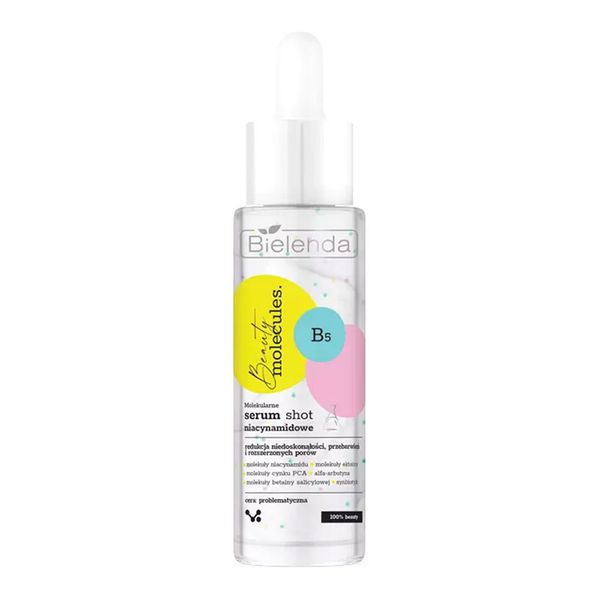 سرم ویتامین ب و نیاسینامید بیوتی مولکول بی یلندا  BEAUTY MOLECULES Molecular niacinamide shot serum BIELENDA