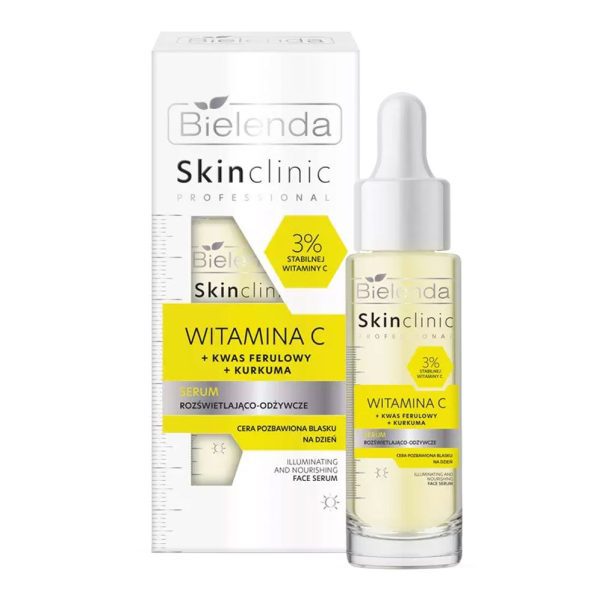 سرم روشن کننده و مغذی حاوی ویتامین سی اسکین کلینیک بی یلندا SKIN CLINIC PROFESSIONAL VITAMIN C Brightening & nourishing serum BIELENDA