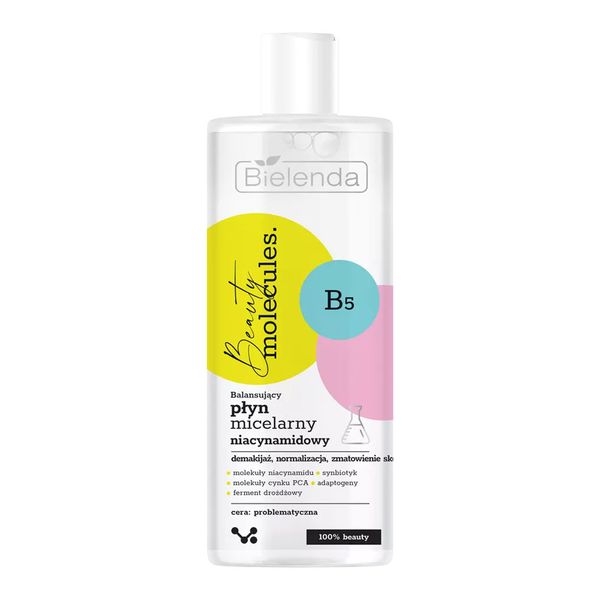 میسلار واتر ویتامین ب و نیاسینامید متعادل کننده بیوتی مولکول بی یلندا BEAUTY MOLECULES Balancing niacinamide micellar water - BIELENDA