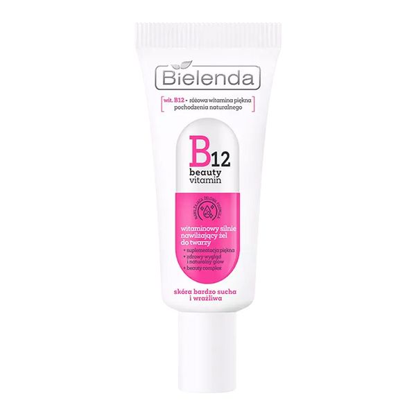 ژل صورت مرطوب کننده قوی B12 ویتامین بیوتی بی یلندا B12 BEAUTY VITAMINE Highly moisturizing face gel BIELENDA