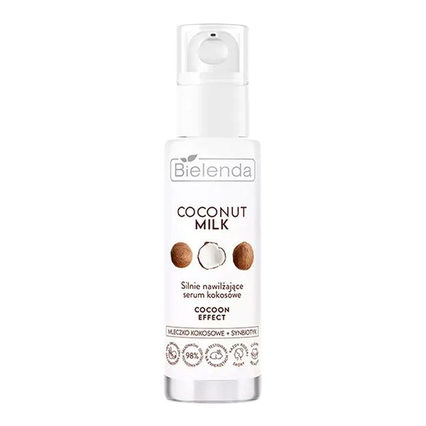 سرم رطوبت رسان قوی حاوی شیر نارگیل بی یلندا COCONUT MILK Strongly moisturizing coconut serum COCOON EFFECT BIELENDA