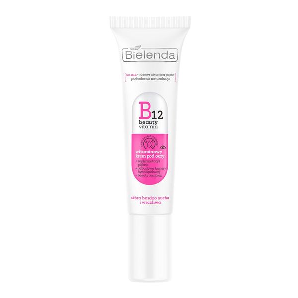 کرم دور چشم B12 ویتامین بیوتی بی یلندا B12 BEAUTY VITAMINE Vitamin eye cream BIELENDA