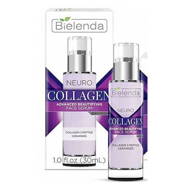 سرم روز و شب صورت حاوی کلاژن بی یلندا NEURO COLLAGEN ADVANCED BEAUTIFYING FACE SERUM DAY NIGHT 30 ML BIELENDA