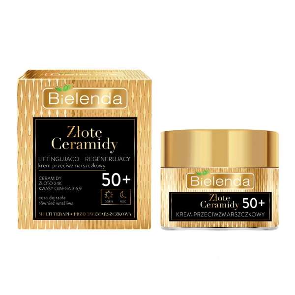 کرم روز و شب آبرسان و سفت کننده +50 گلدن سرامید بی یلندا GOLDEN CERAMIDES DAY AND NIGHT CREAM FOR +50 BIELENDA