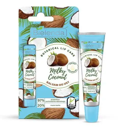 بالم لب گیاهی حاوی نارگیل بی یلندا LIP CARE BIELENDA MILKY COCONUT LIP BALM 10 G