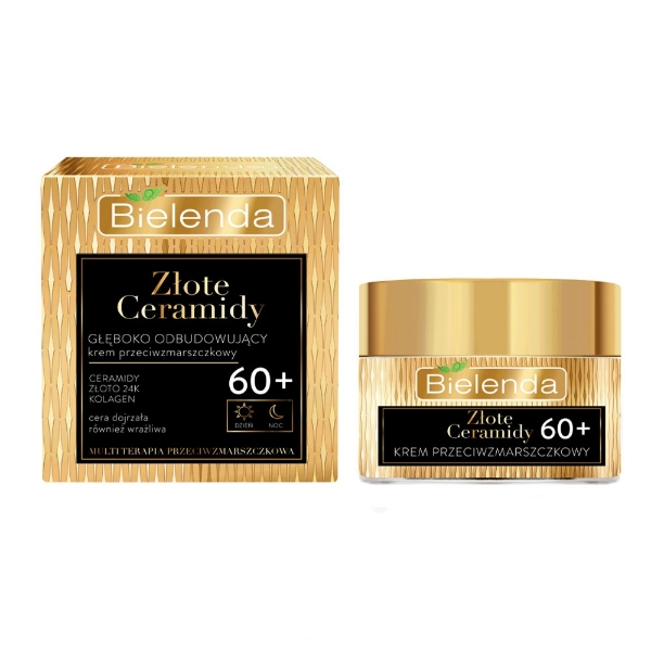 کرم روز و شب آبرسان و سفت کننده +60 گلدن سرامید بی یلندا GOLDEN CERAMIDES DAY AND NIGHT CREAM FOR +60 BIELENDA