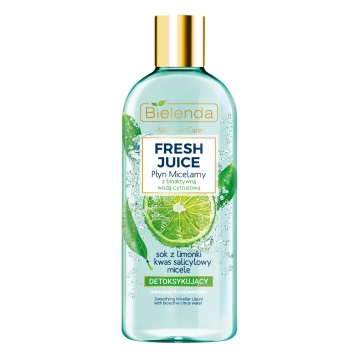 میسلار واتر سم زدا بی یلندا حاوی آب لیمو ۵۰۰ میل Bielenda Detoxifying Lemon Juice Micellar Water
