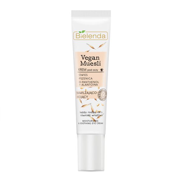 کرم آبرسان و تسکین دهنده دورچشم حاوی جو دوسر،گندم بی یلندا MUESLI SOOTHING EYE CREAM 15 ML BIELENDA