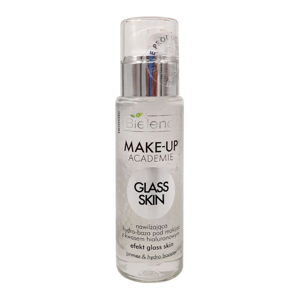 پرایمر آرایشی کریستالی مرطوب کننده بی یلندا MAKE-UP ACADEMIE GLASS SKIN Moisturizing hydro-base with hyaluronic acid BIELENDA
