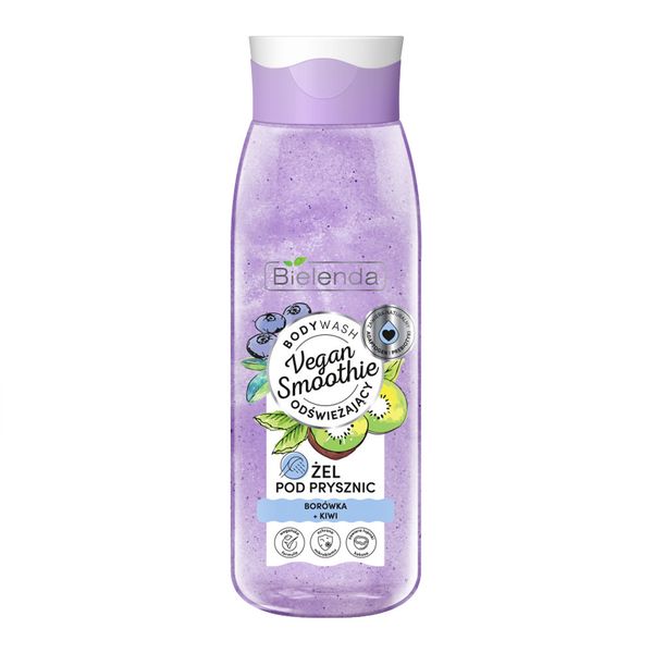شامپو بدن بلوبری و کیوی بی یلندا BIELENDA VEGAN SMOOTHIE BLUEBERRY AND KIWI SHOWER GEL 400 ML BIELENDA
