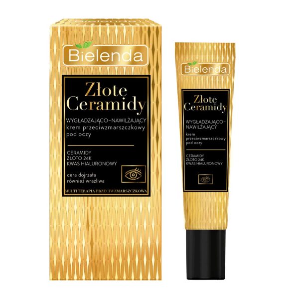 کرم دور چشم گلدن سرامید بی یلندا Bielenda Golden Ceramides Smoothing & Moisturizing Anti-Wrinkle Eye Cream