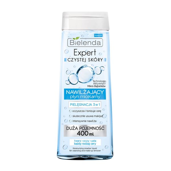 میسلار رطوبت رسان سه در یک بی یلندا 3in1 Clean Skin Expert Micellar Water BIELENDA