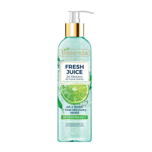 ژل شستشوی سم زدا و مرطوب کننده Fresh Juice بی یلندا حاوی عصاره لیمو
BIELENDA LEMON FRESH JUICE DETOXIFYING MICELLAR GEL