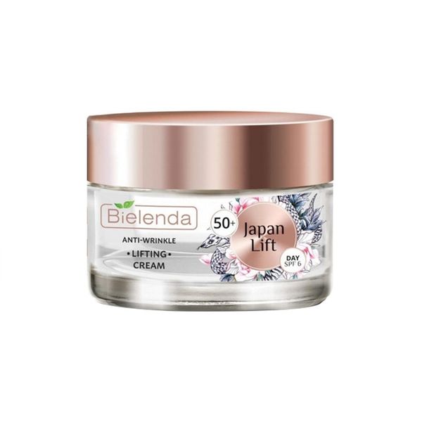 کرم روز لیفتکننده و ضدچروک صورت+ 50 حاوی SPF 6 بی یلندا JAPAN LIFT MOISTURIZING ANTI WRINKLE DAY CREAM +50 BIELENDA