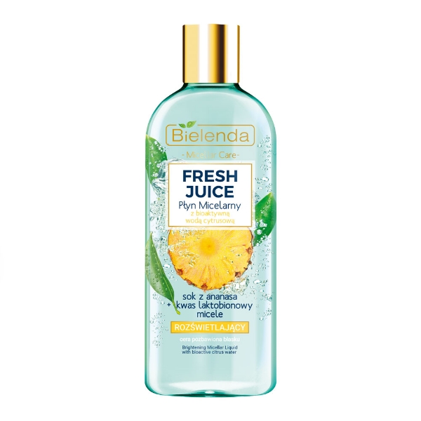 میسلار واتر پاک کننده و روشن کننده آناناس بی یلندا Bielenda Fresh Juice Illuminating Pineapple Juice Micellar Water