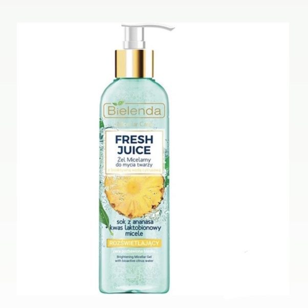 شستشوی میسلار روشن کننده بی یلندا حاوی آناناس BIELENDA FRESH JUICE BRIGHTENING PINEAPPLE MICELLAR GEL